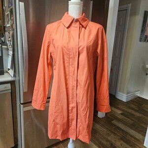 Vintage Womens White Stag Orange Watermelon Lined Rain Coat Size M